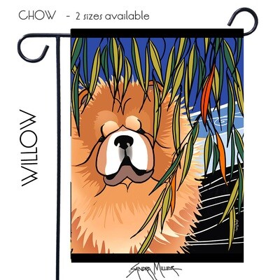 WILLOW WIND  Chow Art Flags in 2 sizes