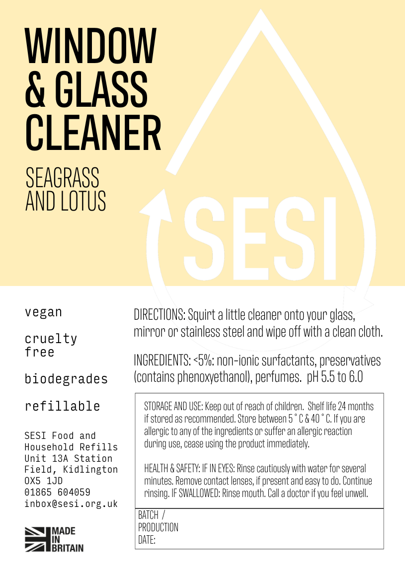 SESI Window &amp; Glass Cleaner Seagrass &amp; Lotus