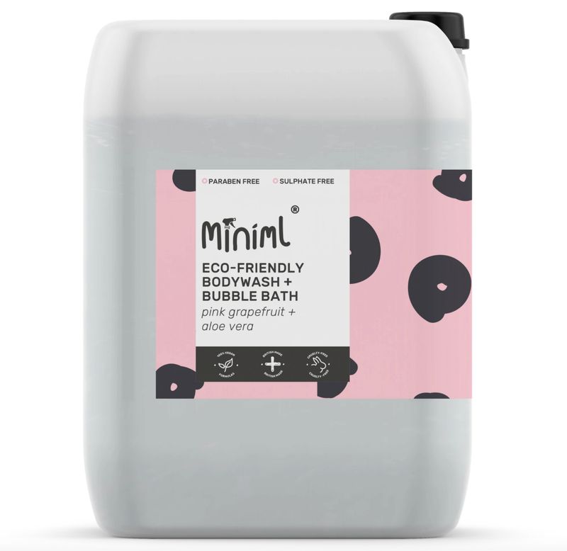 Pink grapefruit and aloe vera body wash and bubble bath