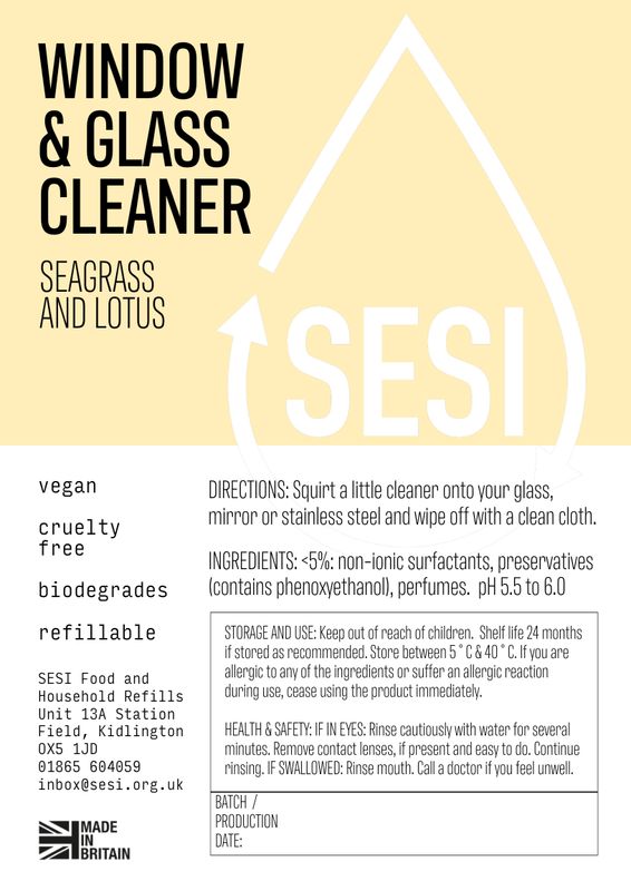 SESI Window & Glass Cleaner Seagrass & Lotus SESI Window & Glass Cleaner Seagrass & Lotus