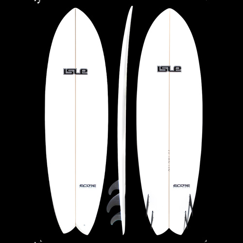 6&#39;2 Isle ECORE Epoxy Quad Fish White