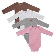 Traje Bebe Carter&#39;s Girls 4-Pack Camo Long Sleeve Bodysuit - Pink (3 Months)