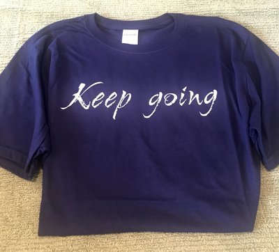 Keep going T-shirt -  Heather Navy