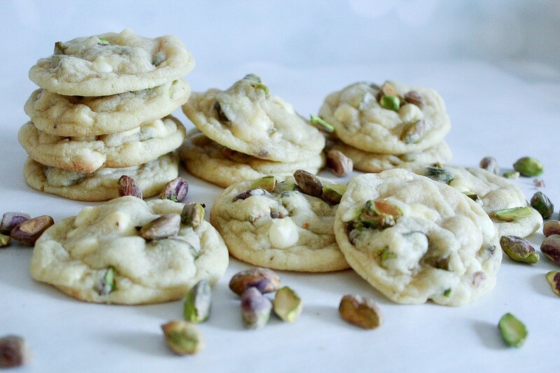 Pistachio White Chocolate Chip Cookies