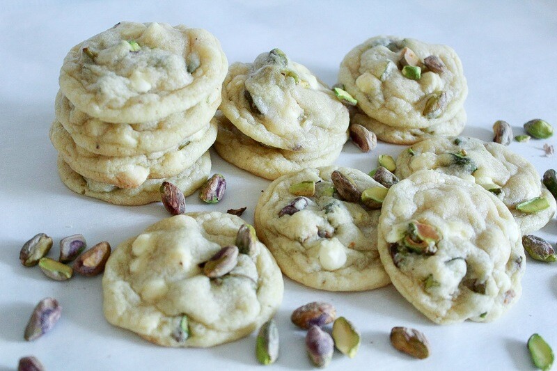 Pistachio White Chocolate Chip Cookies