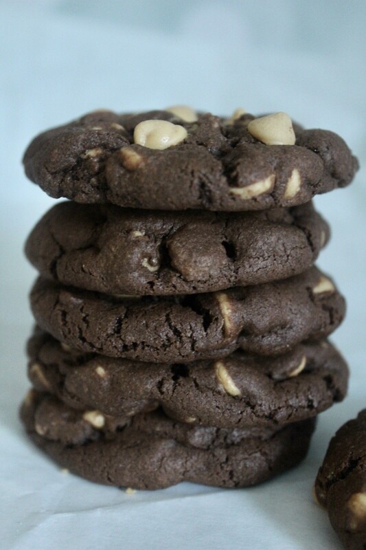 Double Chocolate Peanut Butter Chip Cookies