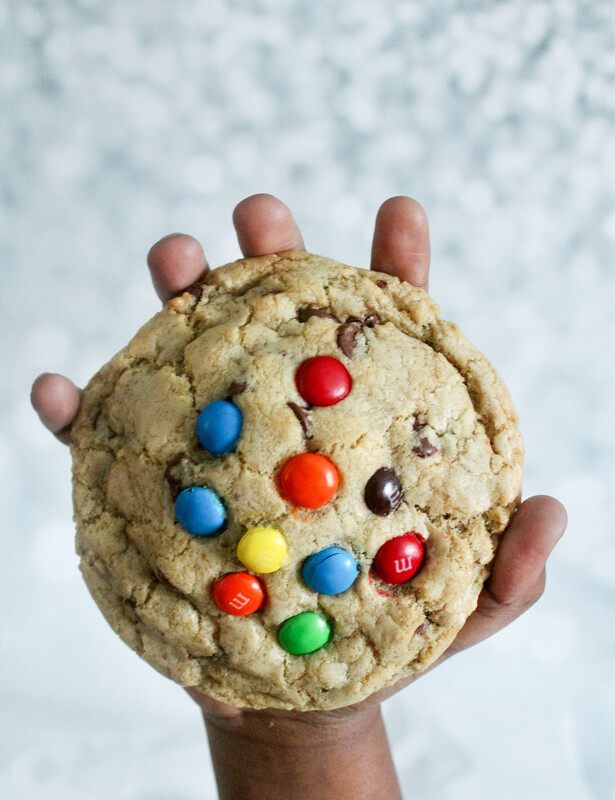 Chocolate Ganache Stuffed M&amp;M Cookies