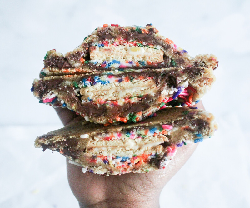 Birthday Surprise Golden Oreo Stuffed Cookies