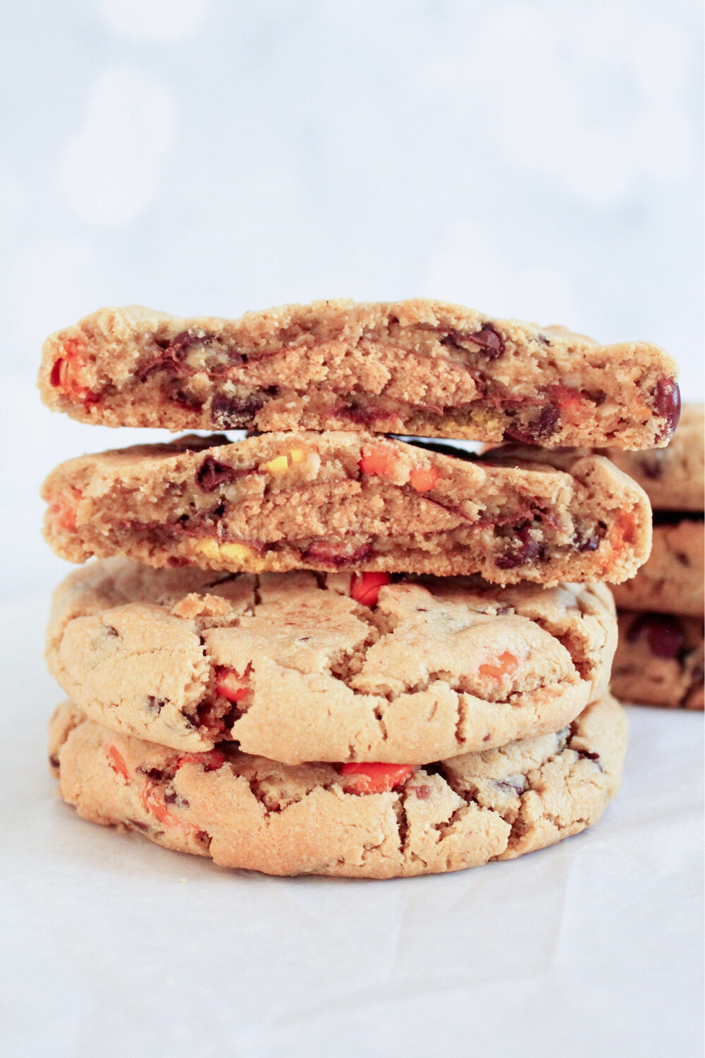 Stuffed Peanut Butter Monster Cookies