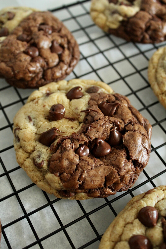 Chocolate Chocolate Chip Cookie Duos