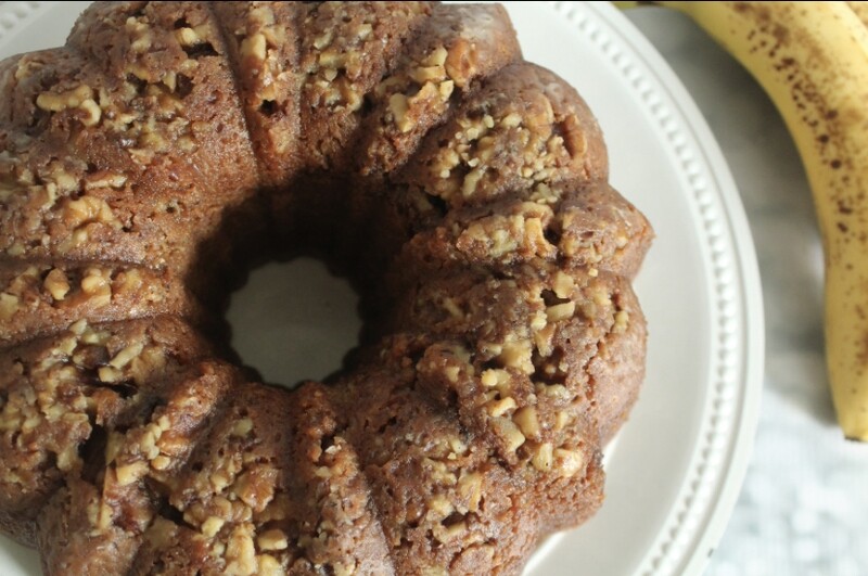 Banana Nut Rum Cake