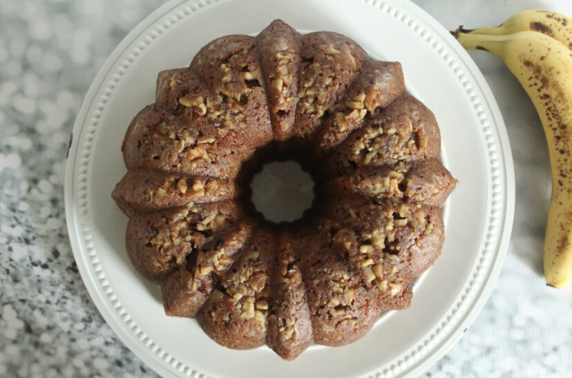 Banana Nut Rum Cake