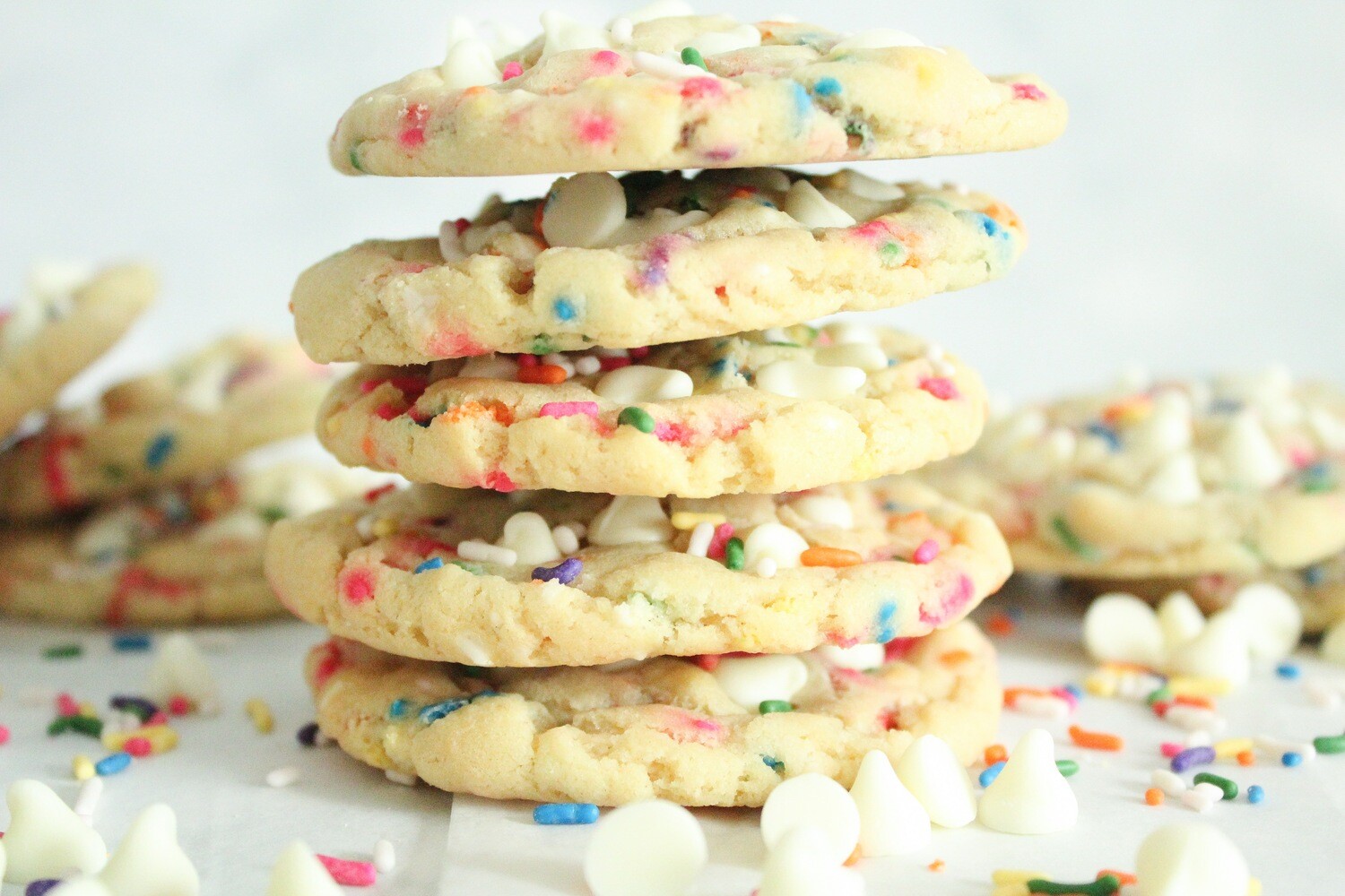 White Chocolate Birthday Funfetti Cookies