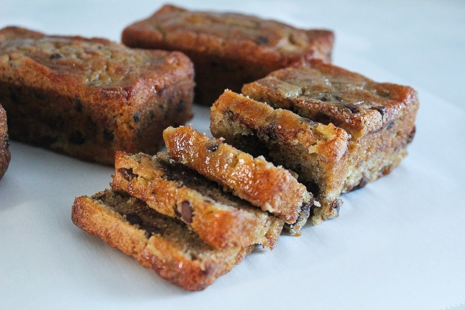 Mini Chocolate Chip Banana Bread Loaves