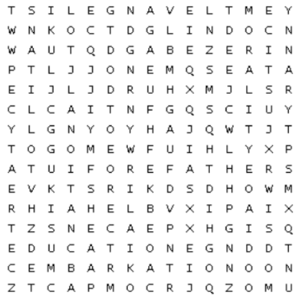 Monument Word Search