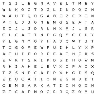 Monument Word Search