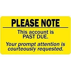 Past Due Account Payment