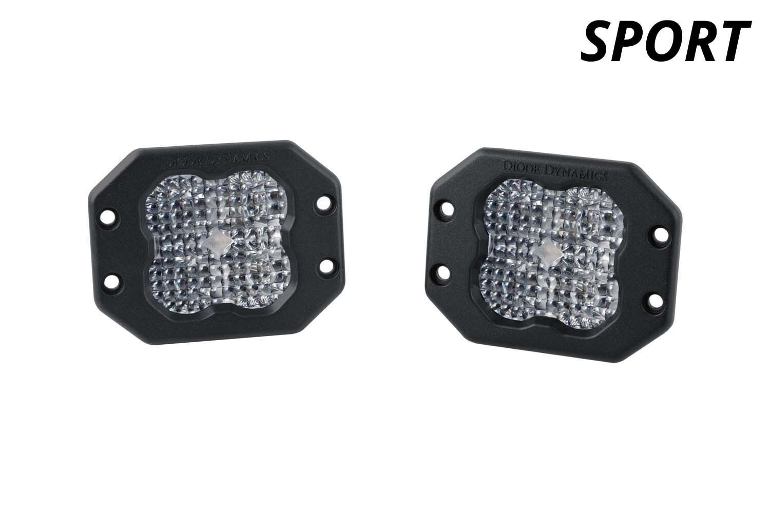 Diode Dynamics - Stage Series 3" SAE/DOT White Sport Flush Mount LED Pod (pair)