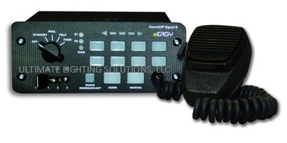 SoundOff Signal nERGY 400 Console Siren and Light Controller with Knob, Buttons and 3 Position Slide - 100w