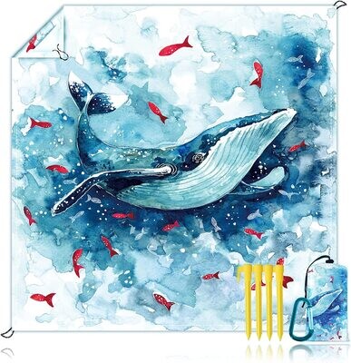 Beach Blanket - Whale