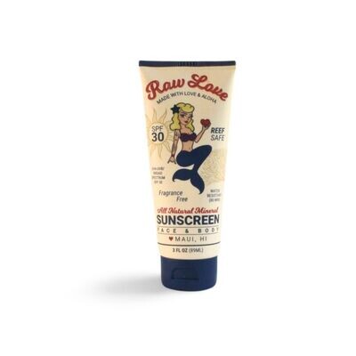 Raw Love Sunscreen - 3 oz Lotion
