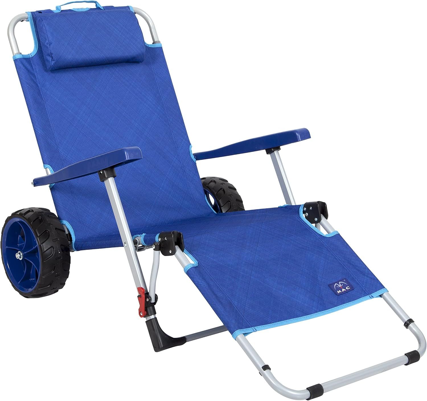 MAC Sports Folding Beach Lounger and Wagon Combo