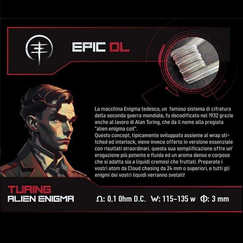 Breakill's Alien Lab - Heroes Limited Edition - TURING ALIEN ENIGMA EPIC DL 0.1ohm ID 3mm 115-135W - 2 PEZZI
