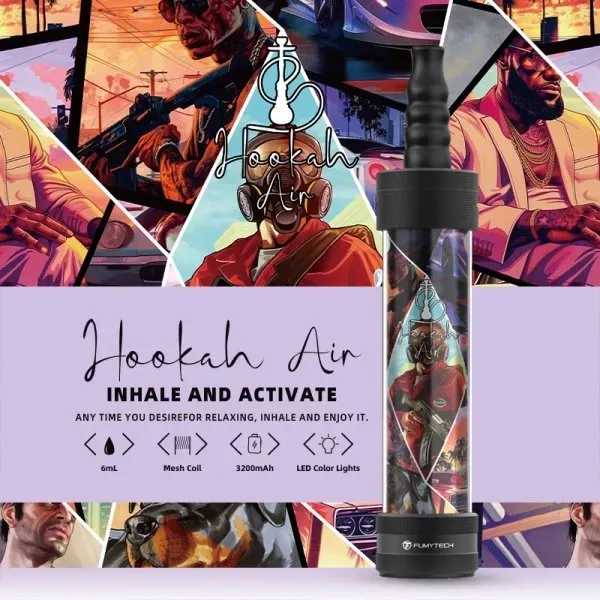 KIT E-CHICHA PORTABLE HOOKAH AIR FUMYTECH GTA LIMITED EDITION