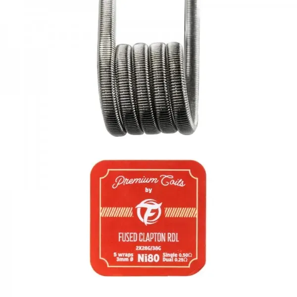 Fused Clapton RDL Ni80 0.50Ω New Version (10pcs) - Fumytech