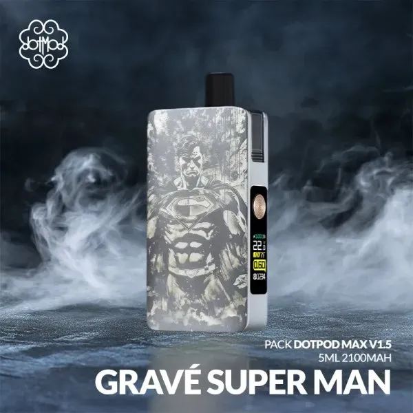 DotPod Max V1.5 5ml 2100mAh Engraved Super Man - Dotmod