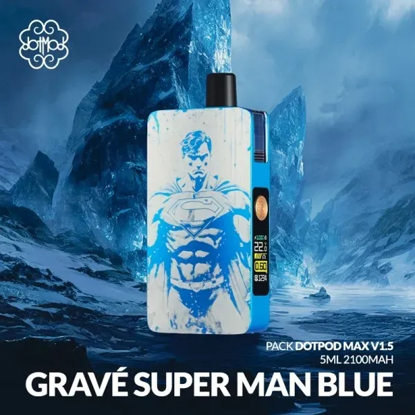 DotPod Max V1.5 5ml 2100mAh Engraved Super Man Blue - Dotmod