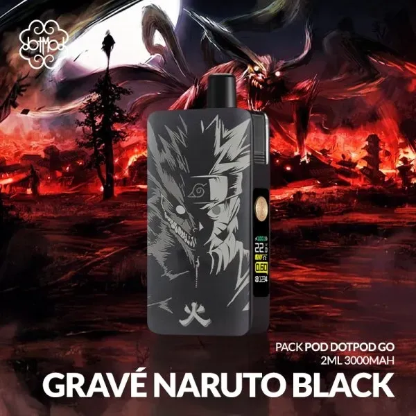 DotPod Max V1.5 5ml 2100mAh Gravé Naruto Black - Dotmod