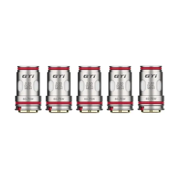 CONFEZIONE DA 5 RESISTENZE GTI 0.2/0.4Ω DUAL MESH VAPORESSO CONFEZIONE DA 5 RESISTENZE GTI 0.2/0.4Ω DUAL MESH VAPORESSO