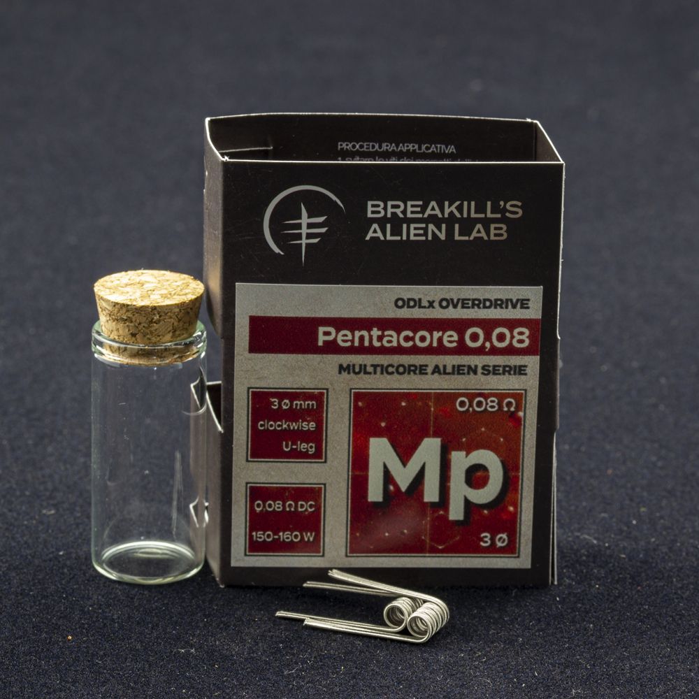 Breakill's Alien Lab - Overdrive ODLx Pentacore 0,08 Ω - 2 pezzi Breakill's Alien Lab - Overdrive ODLx Pentacore 0,08 Ω - 2 pezzi