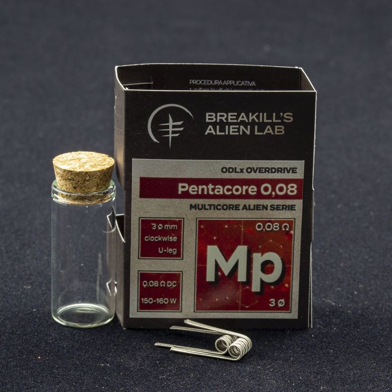 Breakill's Alien Lab - Overdrive ODLx Pentacore 0,08 Ω - 2 pezzi Breakill's Alien Lab - Overdrive ODLx Pentacore 0,08 Ω - 2 pezzi