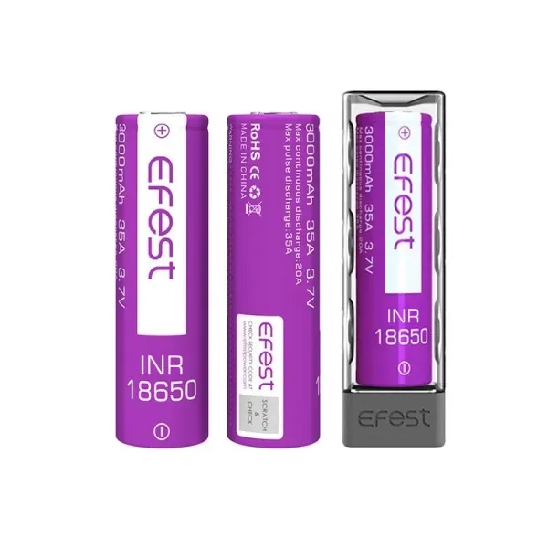 BATTERIA INR 18650 3000mAh 35A (2pz) - Efest BATTERIA INR 18650 3000mAh 35A (2pz) - Efest