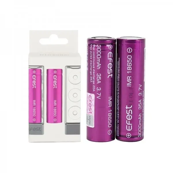 BATTERIA IMR 18650 3000mAh 35A flat top (2pz) - Efest BATTERIA IMR 18650 3000mAh 35A flat top (2pz) - Efest