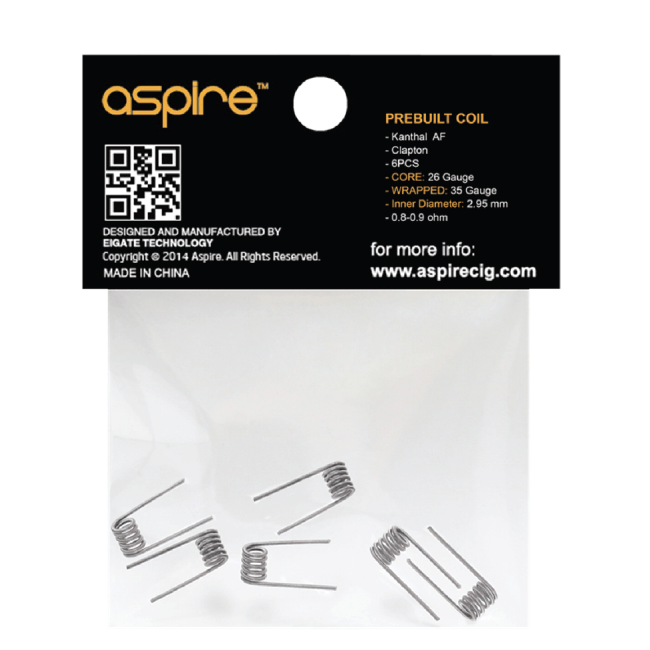 ASPIRE RESISTENZA PER CLEITO RTA SYSTEM (CONF. 6 PEZZI)