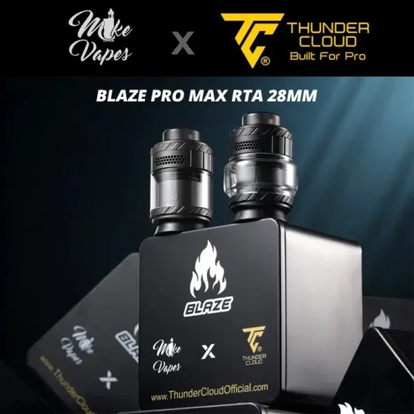 Blaze Pro Max RTA 28mm - Thunder Cloud x Mike Vapes Blaze Pro Max RTA 28mm - Thunder Cloud x Mike Vapes