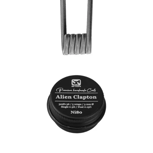 Alien Clapton Ni80 0.3Ω Handmade (2pcs) - BD Vape Alien Clapton Ni80 0.3Ω Handmade (2pcs) - BD Vape