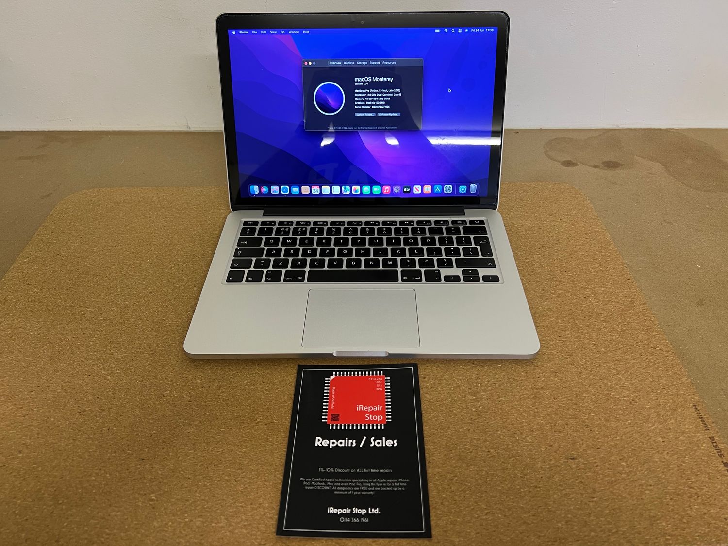 MacBook Pro 13 Inch i5 CPU 16GB Ram Latest macOS