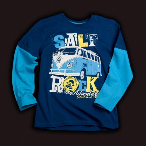 Saltrock Long Sleeved Tee Shirt- Dark Blue