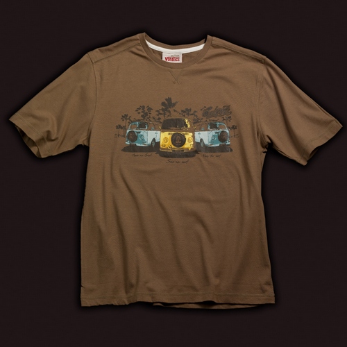 Saltrock Vanatic Front Print T-Shirt - Mid Brown