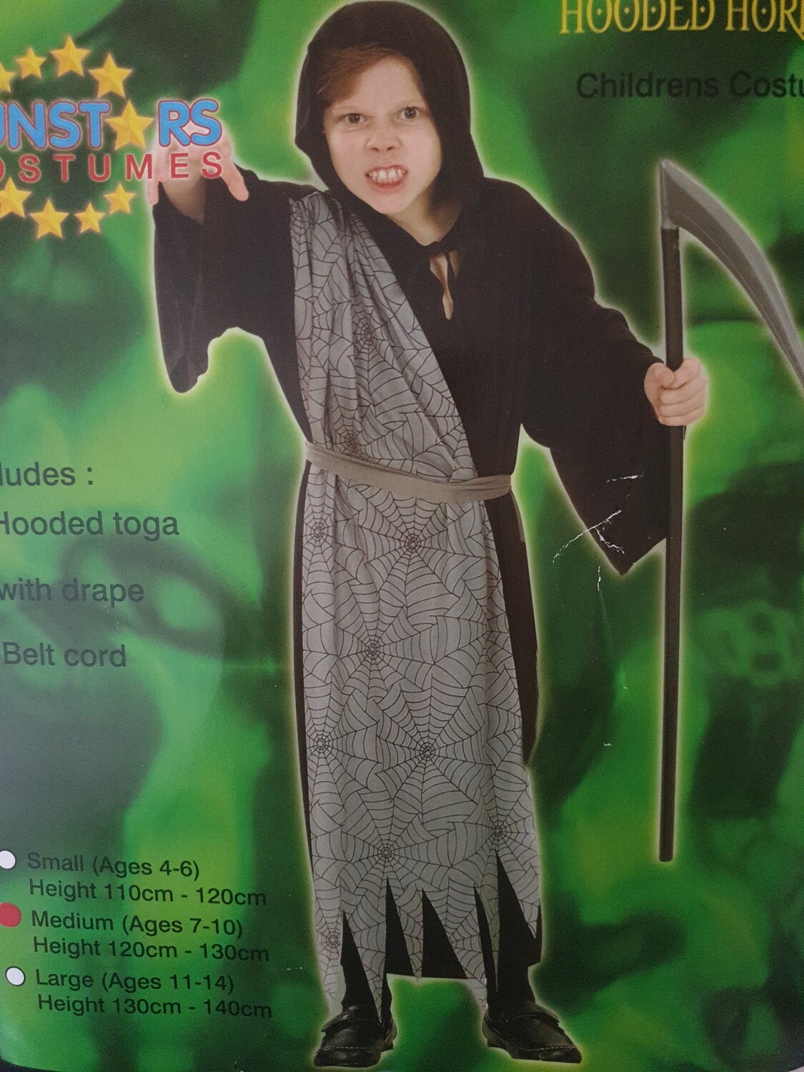 Hooded Horror Costume 7-10