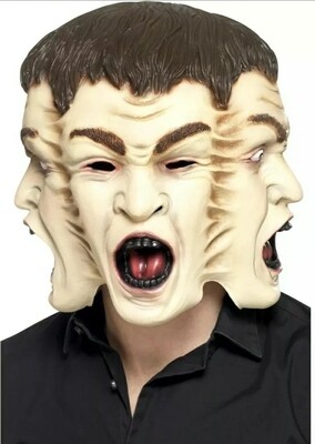 3 Face Nude Horror Latex Mask (C22)