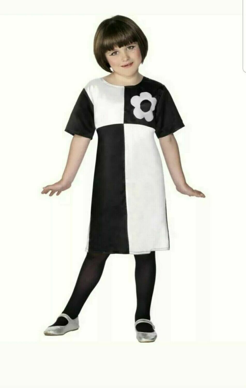 Black White 60&#39;s 70&#39;s Hippy 6-8