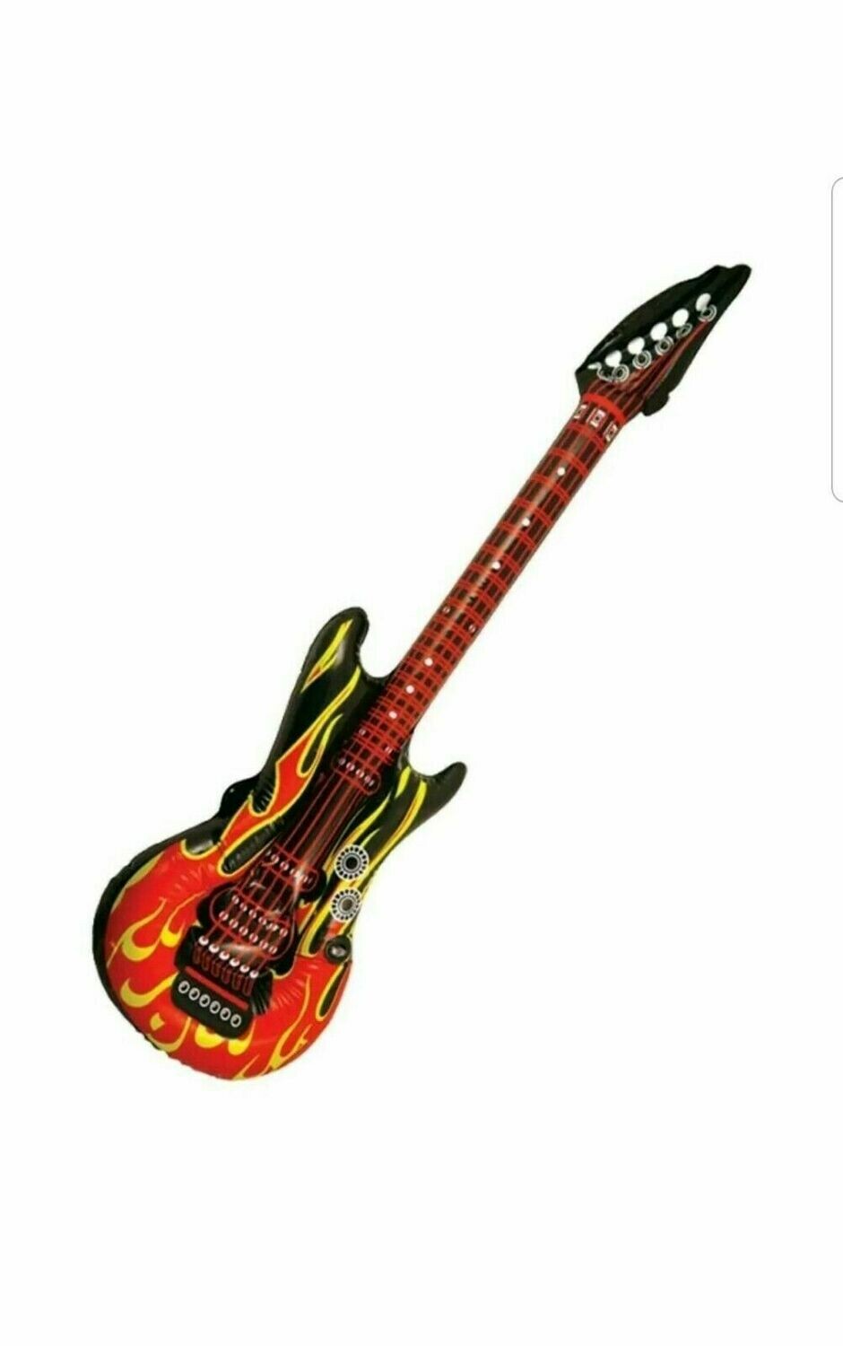 Inflatable flame Guitar - 106 Cm Blow Up Rock &amp; Roll Party