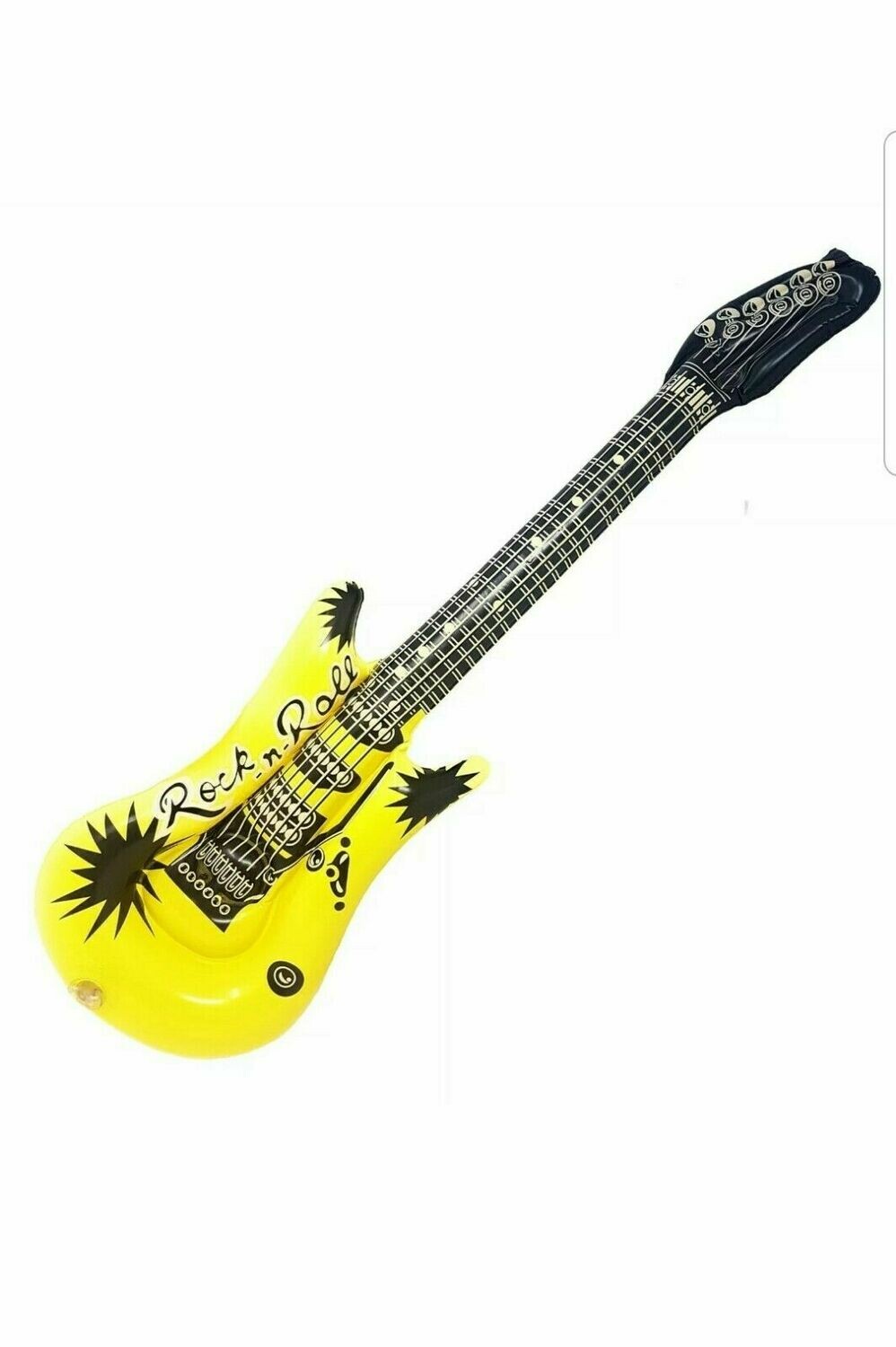 Inflatable Yellow Guitar 106cm Blow Up Fancy Dress Rock Party