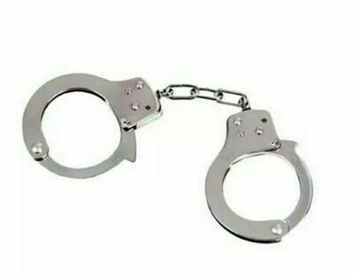 Novelty Steel Metal Handcuffs + KEYS Handcuff Hen Stag Night Sex Policeman (C22)