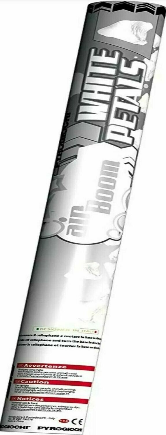 Confetti Cannon Party Shooter Popper White Petals 60cm